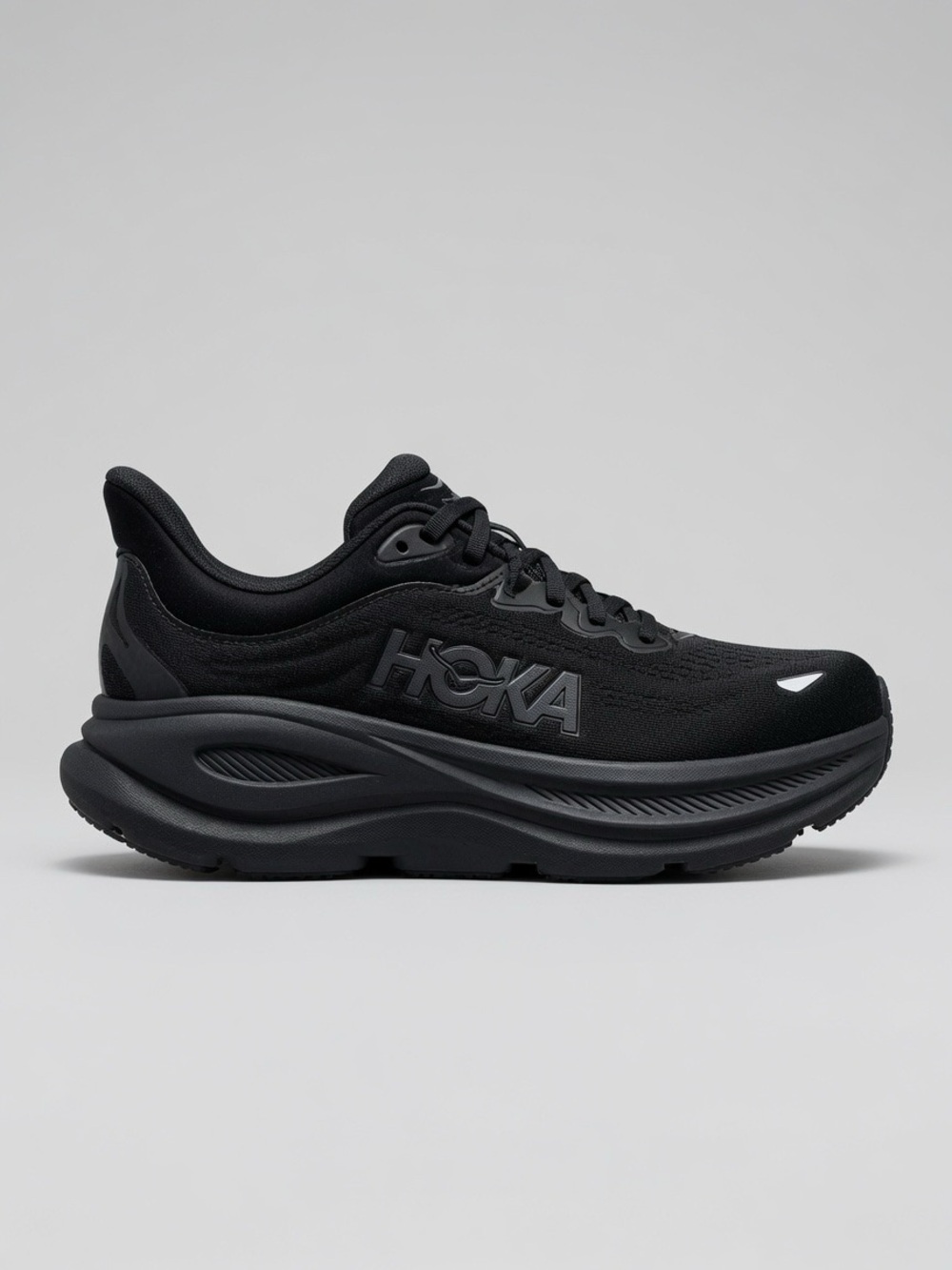 Hoka Men's All-Black Cushioned Running Shoes - Picture 7 of 7